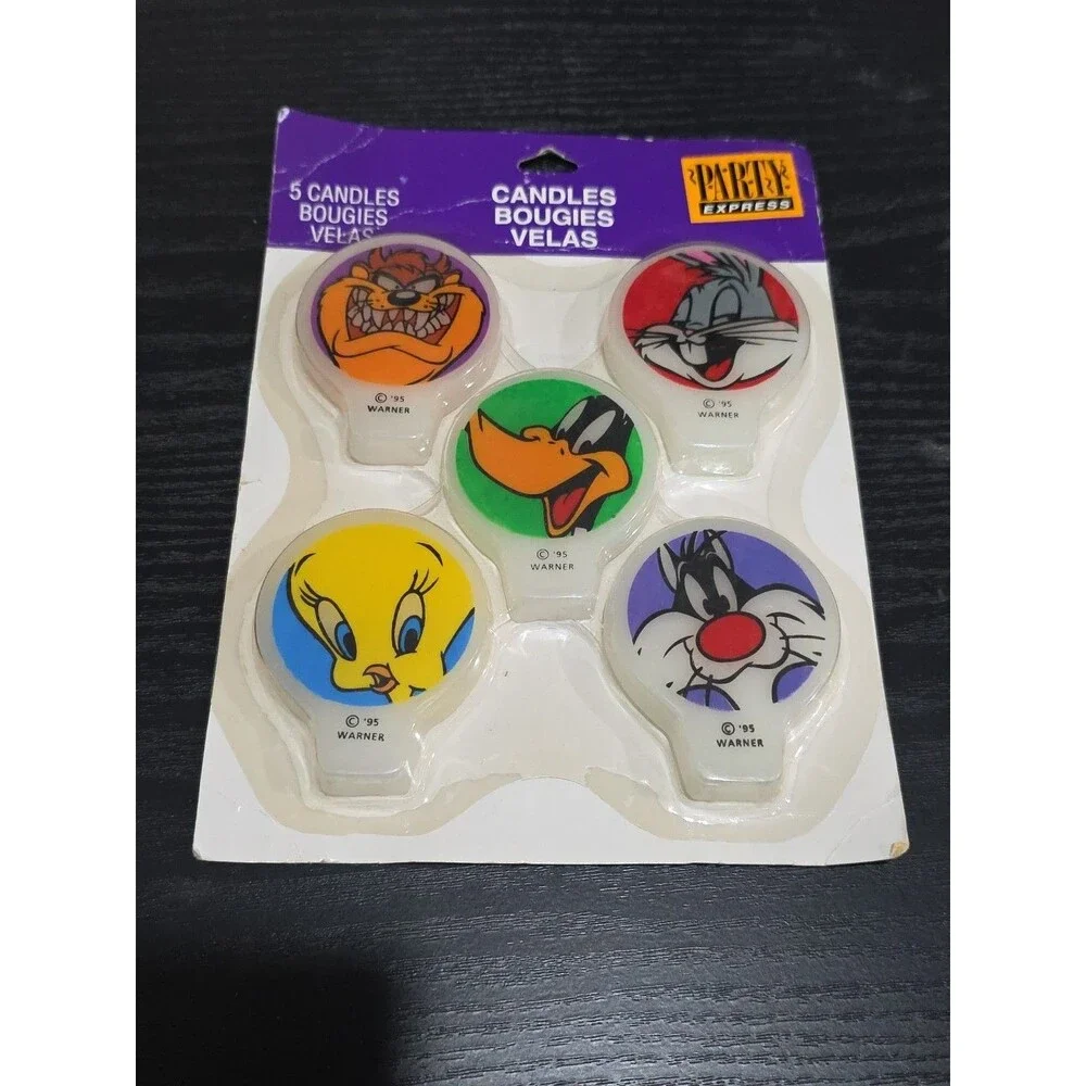 Vtg LOONEY TUNES BIRTHDAY CANDLES Bugs Bunny Taz Sylvester Tweety Loony Tunes+++